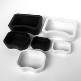 White / Black Plastic Reptile Food Water Bowl Feeder